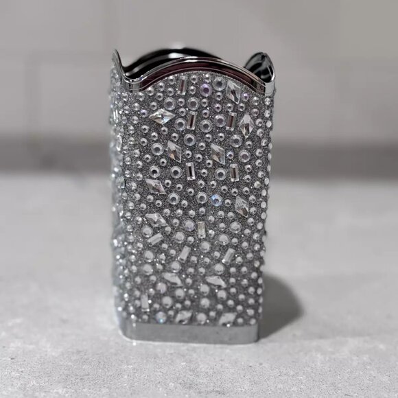 NEW: Bath & Body Works Gentle Foaming Soap Holder - Silver Tossed Gems - Picture 1 of 6